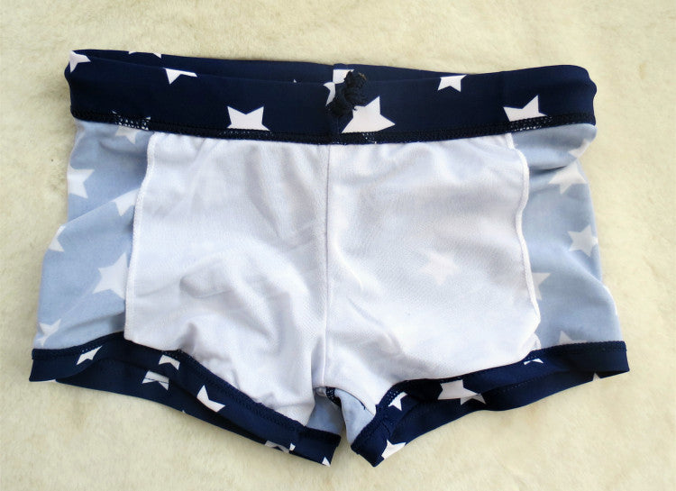 Children's Star Swimming Trunks Boys Boxer Swimming Pool Years Old Dark Blue Five-pointed Star