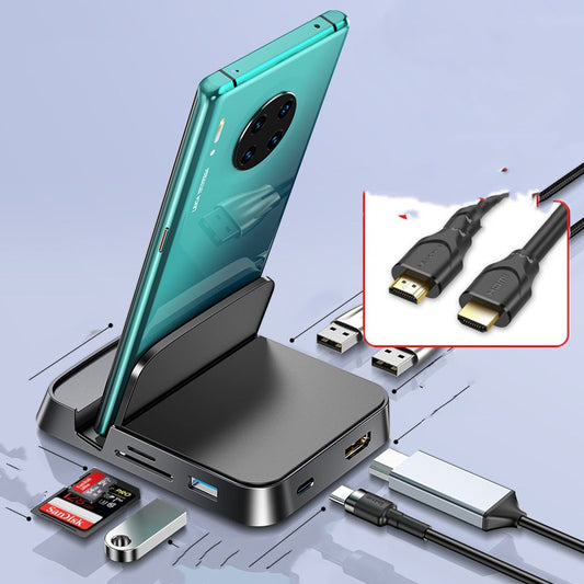 Mobile Phone Smart Docking Station Huawei P40 Mate30 20pro P20 Honor V20 Samsung S8 Note9 S10 Connected To TV Screen HDMI Converter