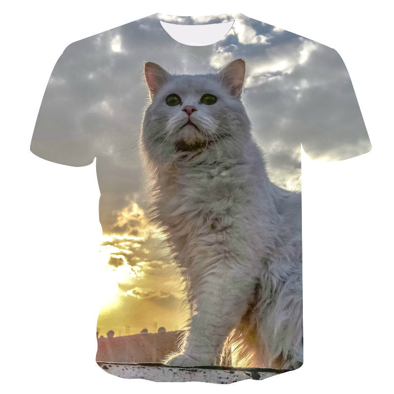 T-Shirt Maine Coon Blanc Charmeur