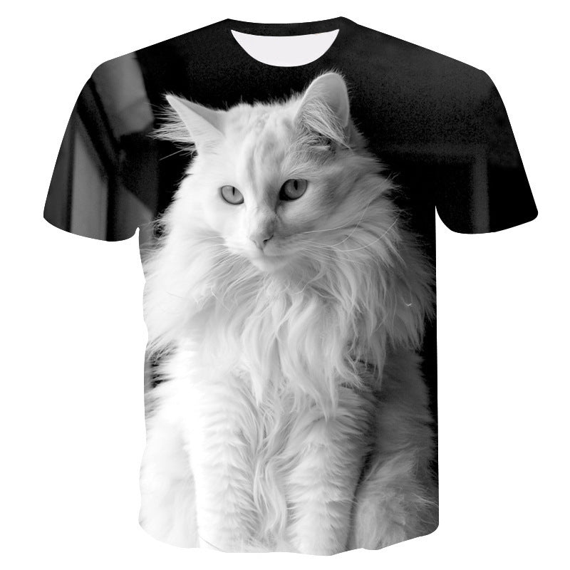 T-Shirt Maine Coon Blanc Charmeur