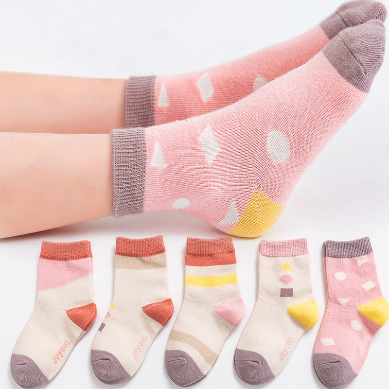 Middle Tube Cotton Socks Winter Baby Sports Cartoon Girls Students Boys