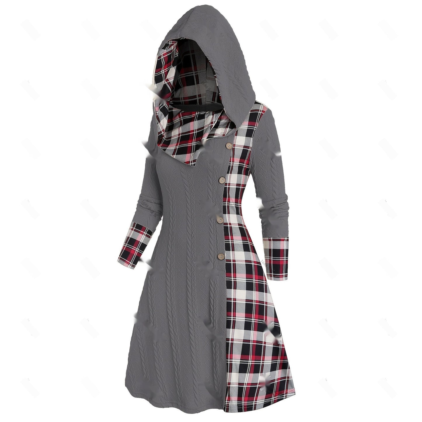 Women's Fashion Knitted Hooded Dress