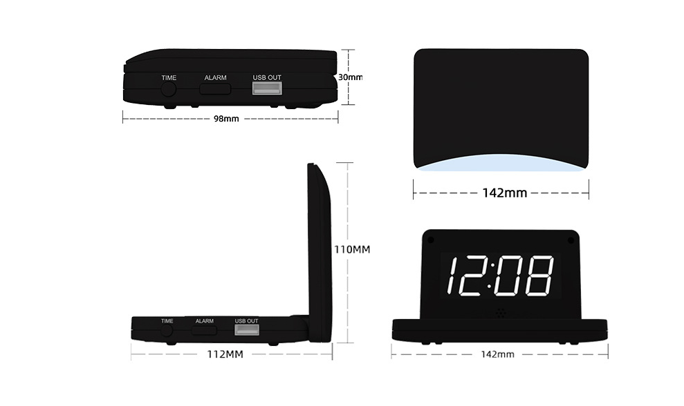 Foldable wireless charging subclock