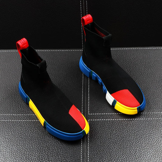 Men's high top socks shoes