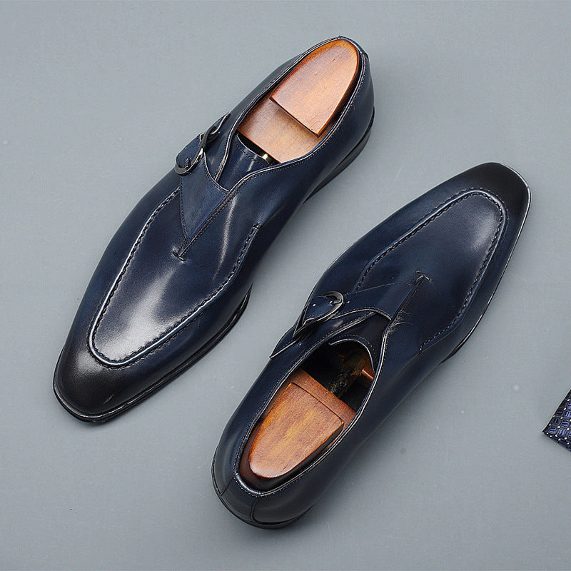 New men's pointed leather shoes