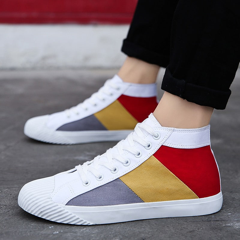 Shell head high-top canvas men