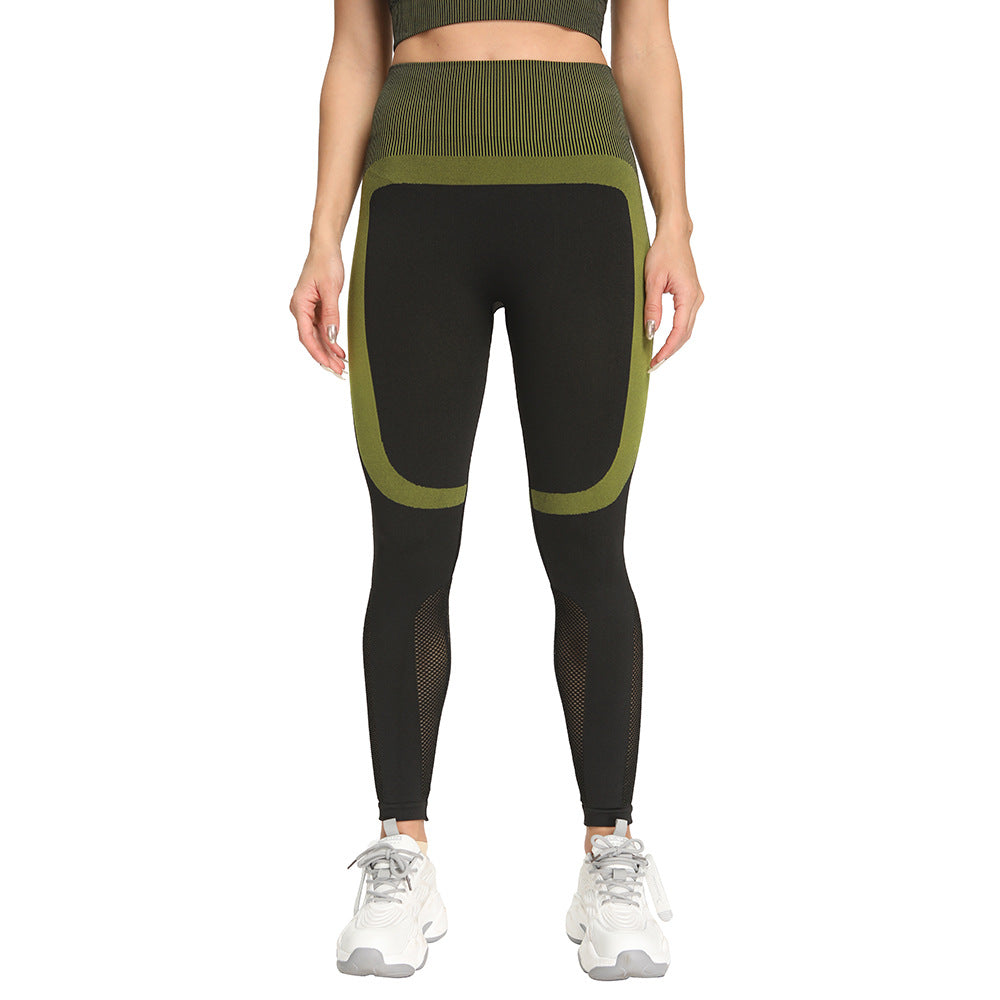 Hip-Lifting Slim AB Yarn Seamless Hollow Yoga Suit