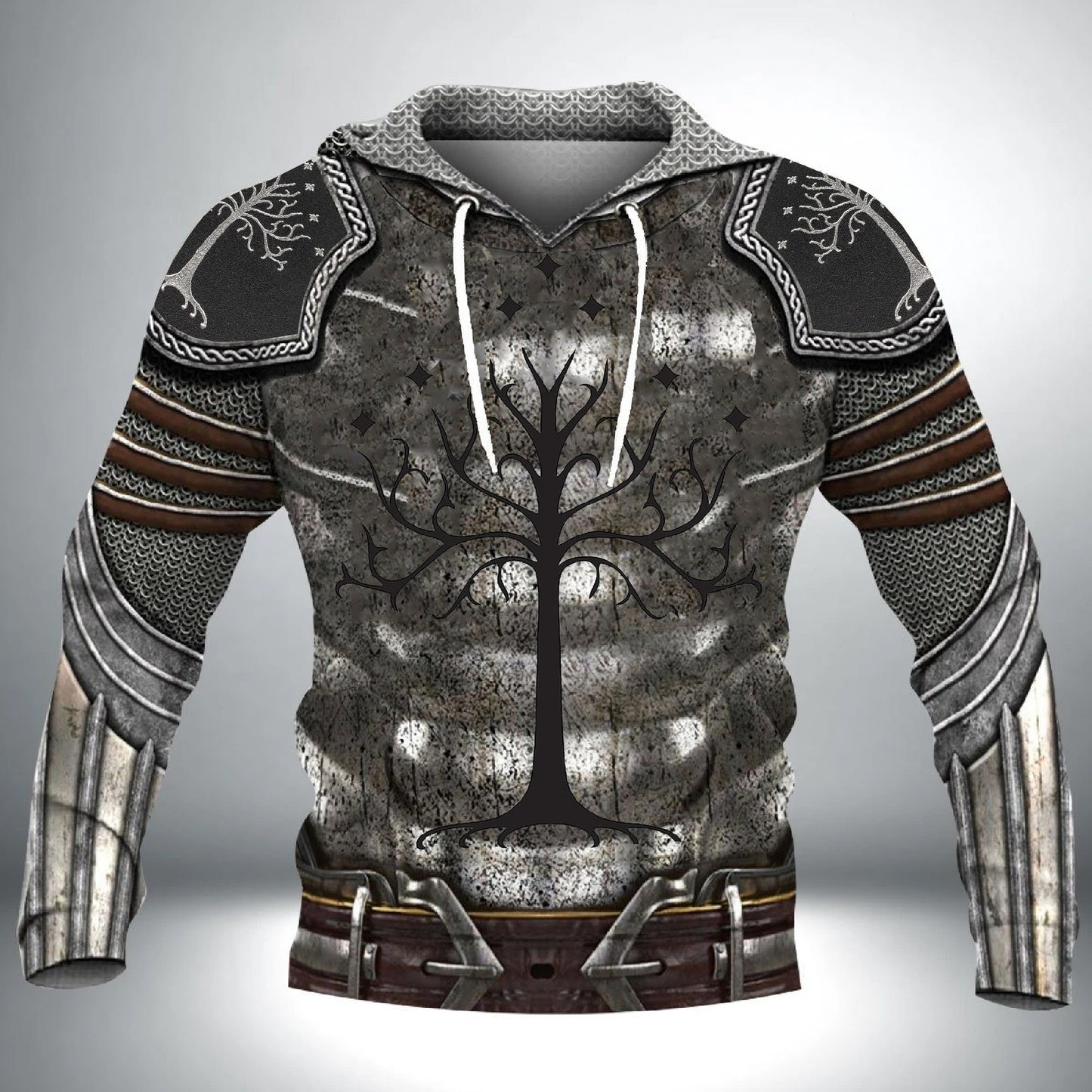 God Of War Men's Armor Printed Sweater Long Sleeve Sweater