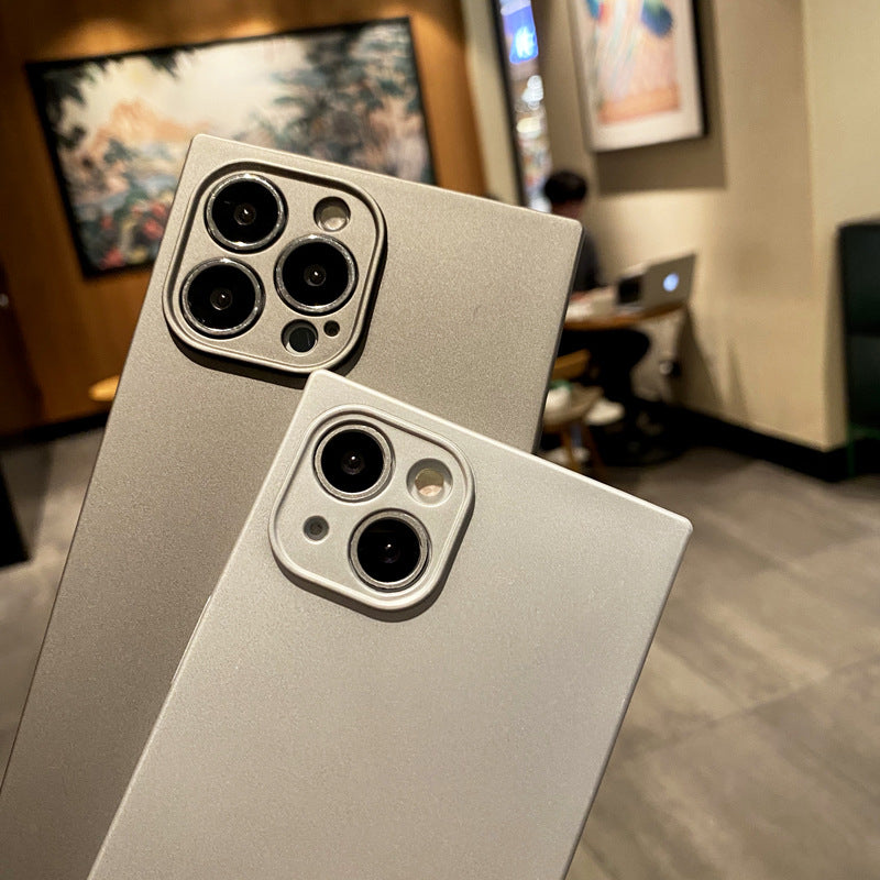 Solid Color Square Precision Pore Silicone Phone Case