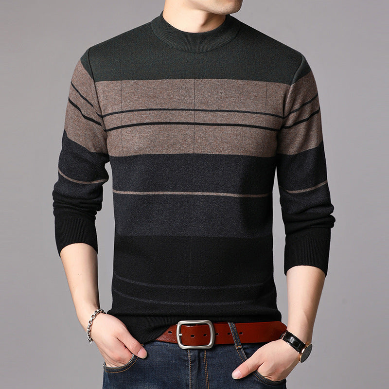 Men's Round Neck Padded Wool Warm Bottoming Shirt