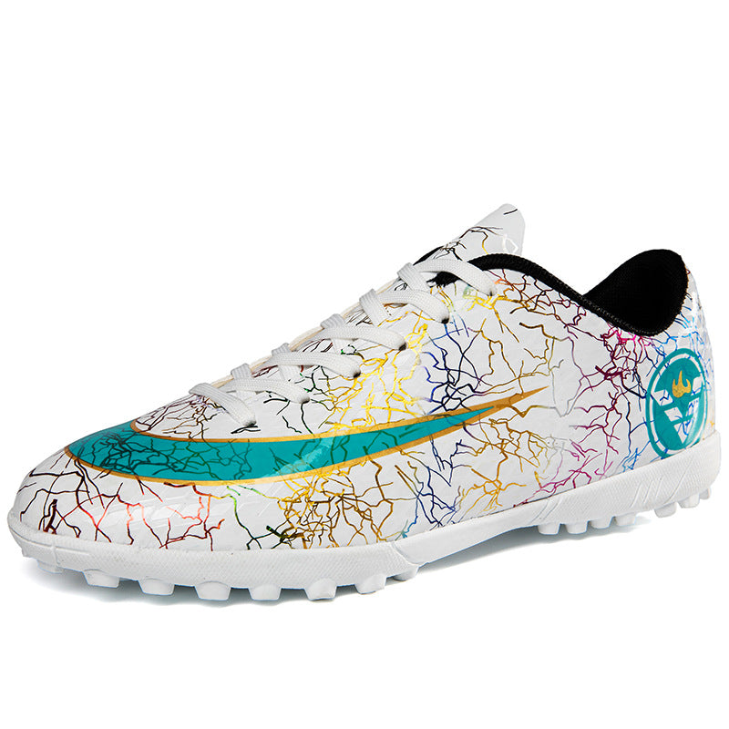 New Youth Three-color Football Shoes Outdoor Long Nails Broken Nails Training Children's Shoes Sports Shoes