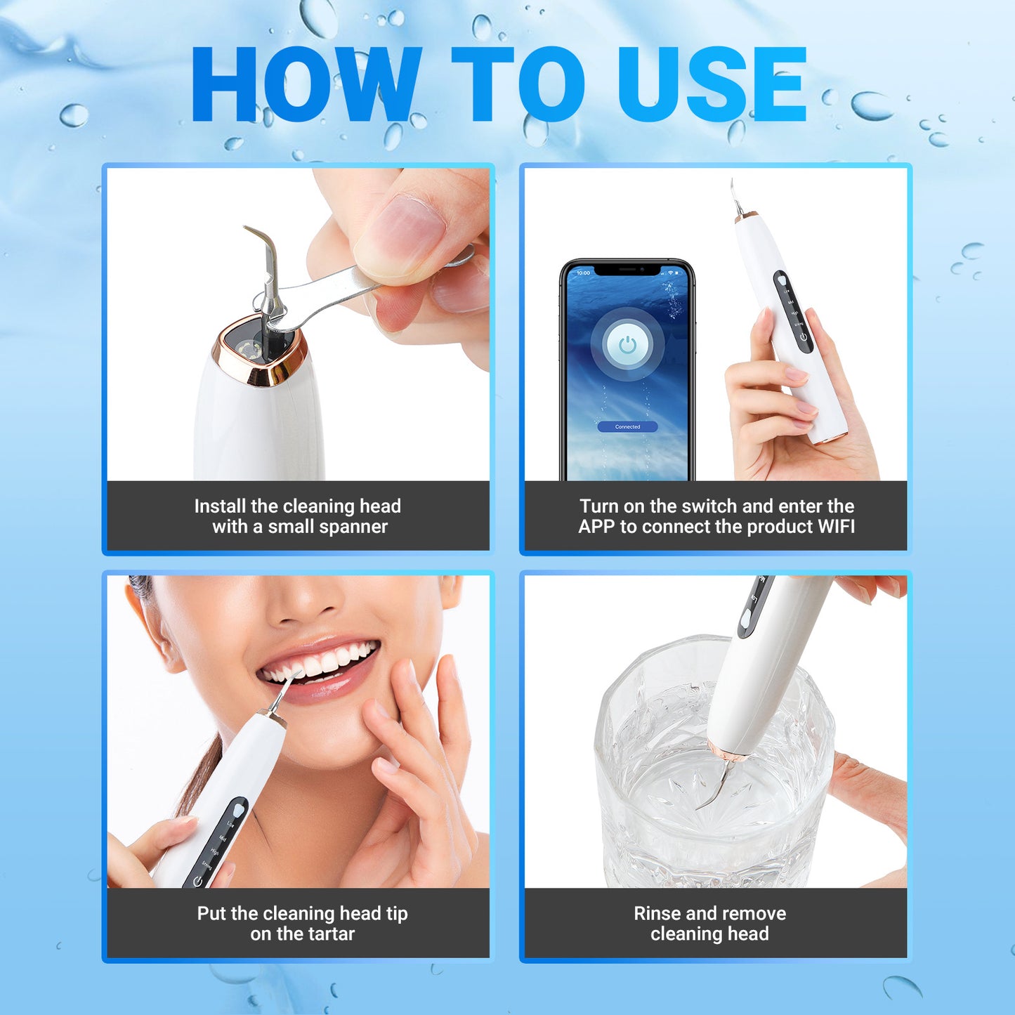 Household Intelligent Electric Visual Ultrasonic Teeth Cleaner