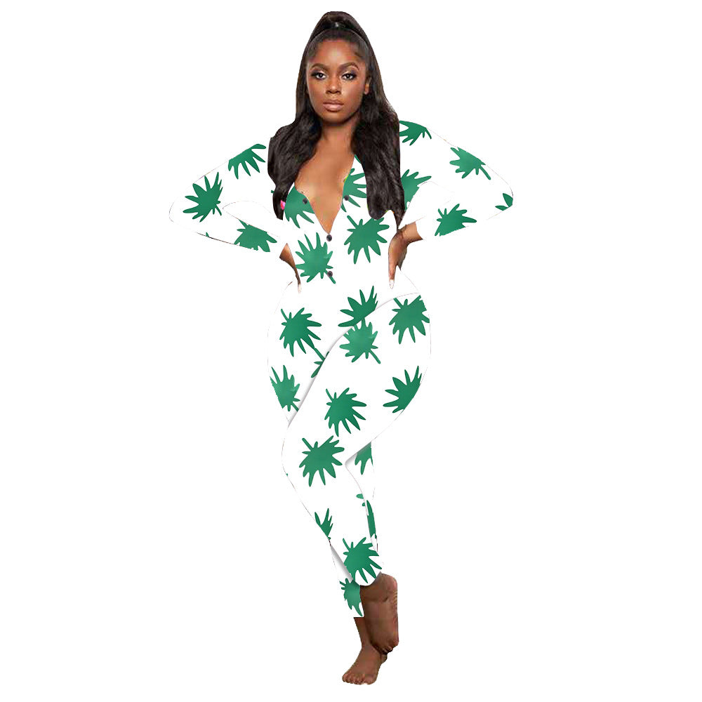 Casual Pattern Printed Long Sleeve Pants