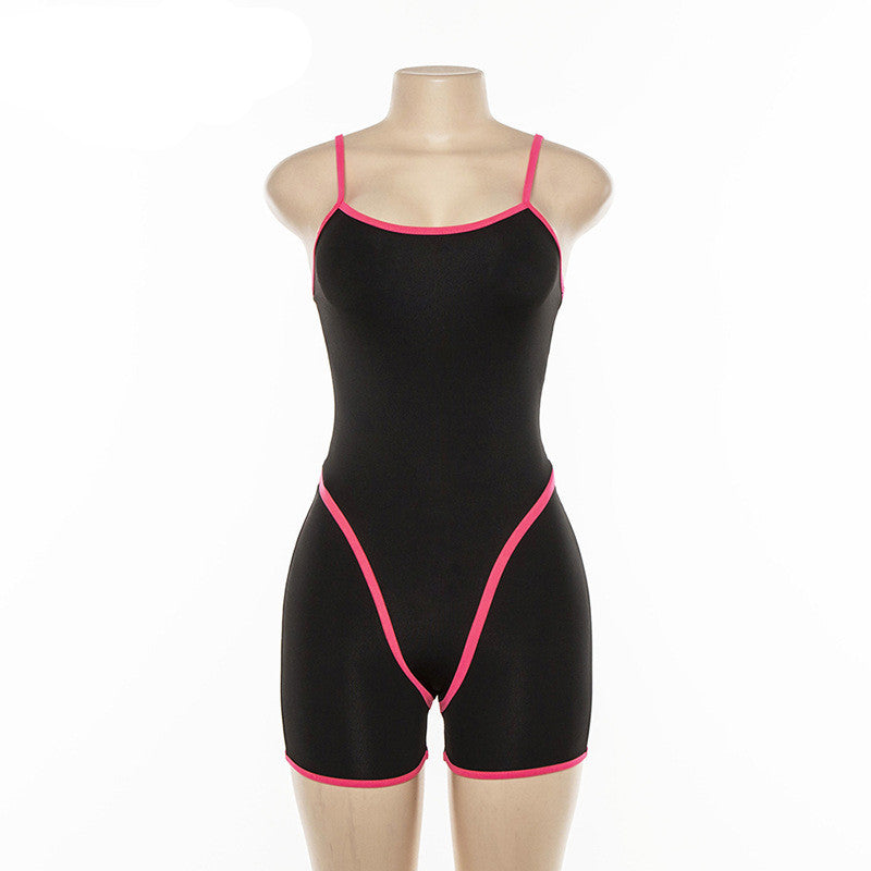 Sexy backless strap yoga jumpsuit
