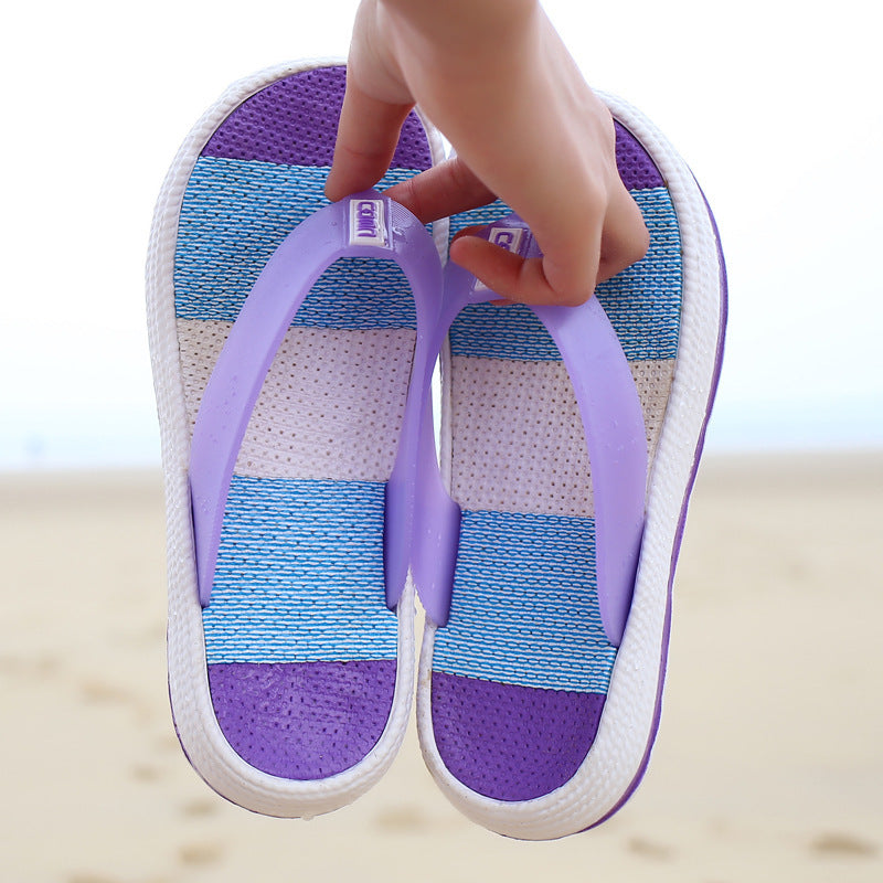 Decompression cushioning anti-skid beach increased flip flops