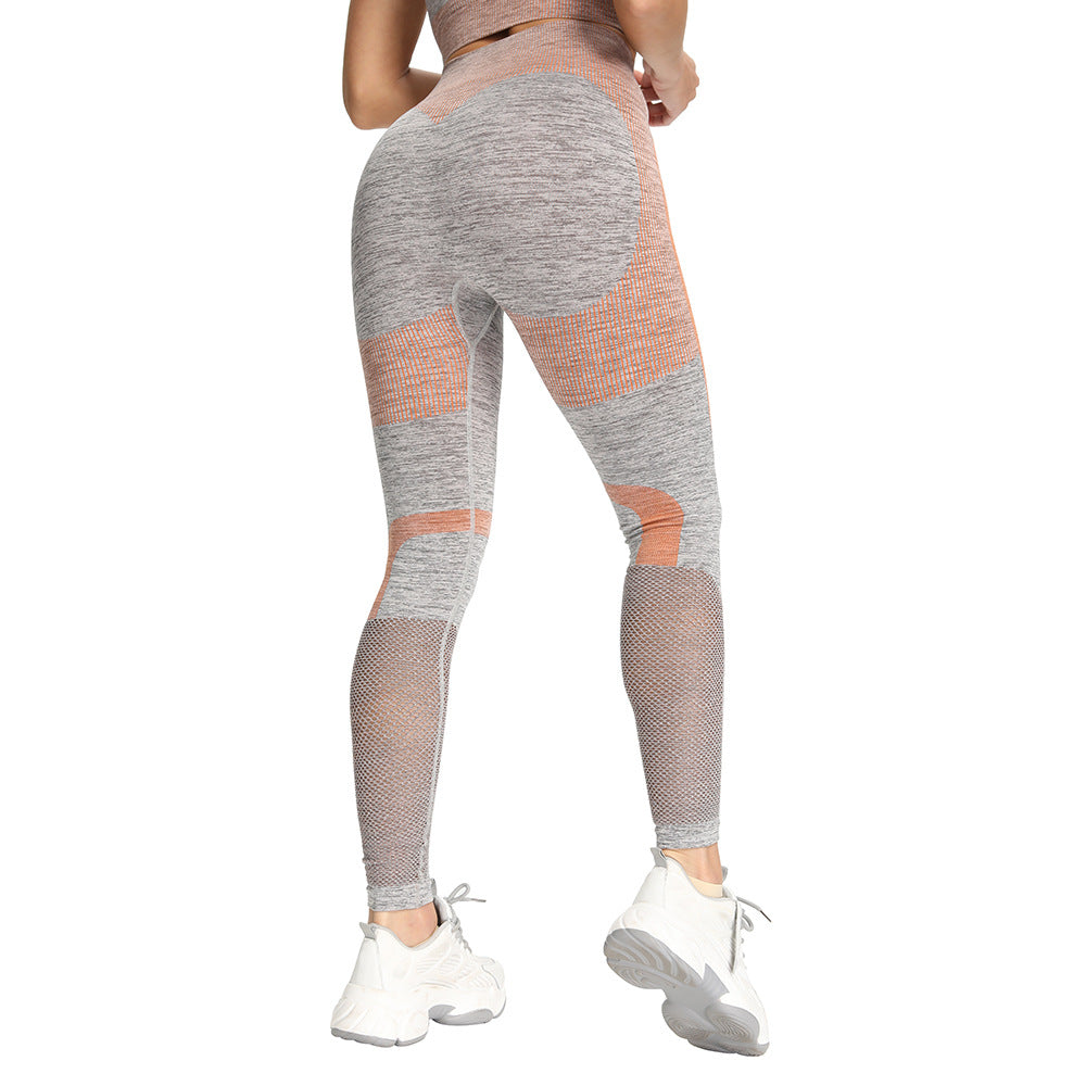 Hip-Lifting Slim AB Yarn Seamless Hollow Yoga Suit
