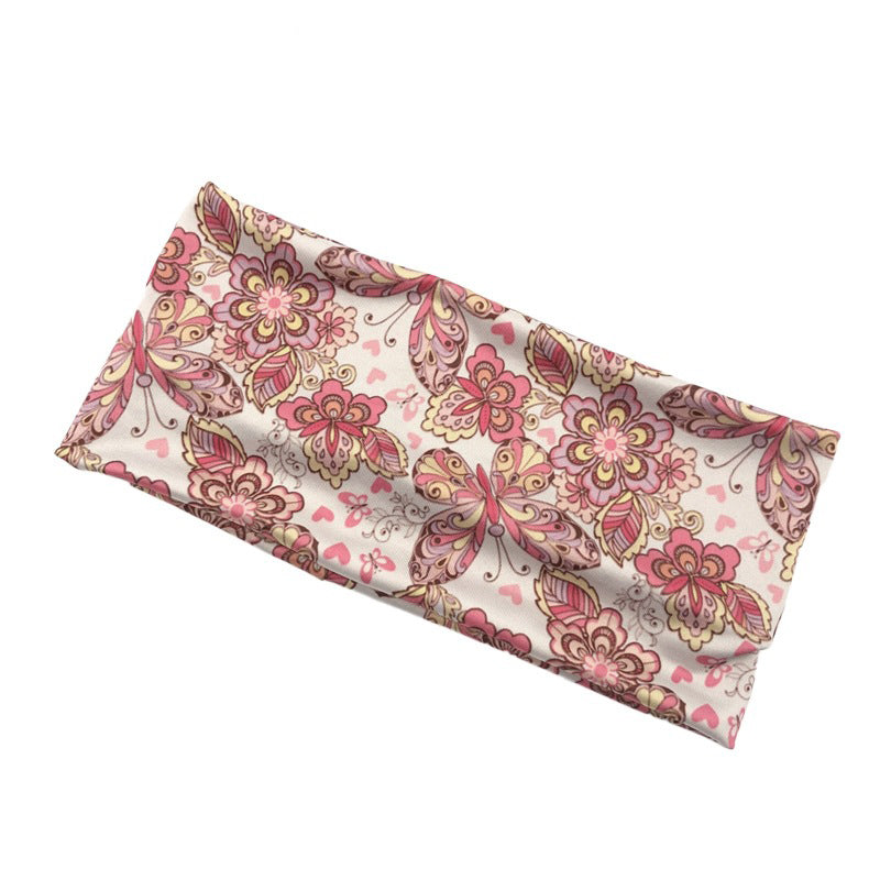 Fashion printed bouquet headband