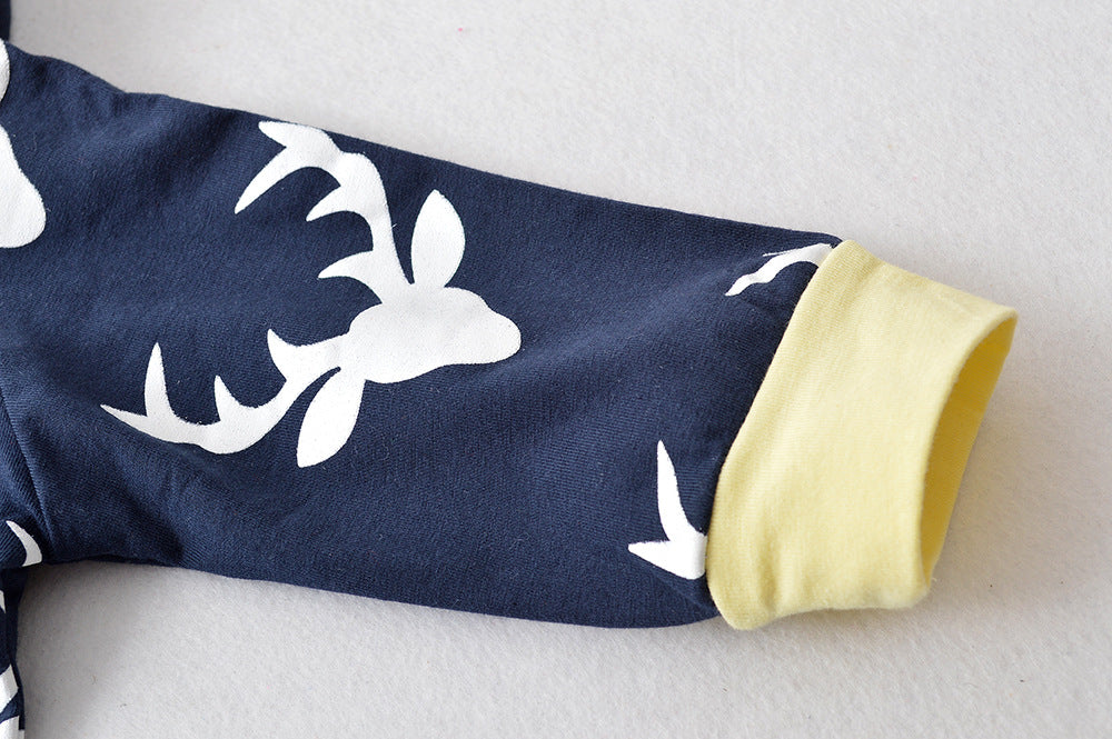 Top Boys' And Girls' Elk Hooded Suit For Christmas