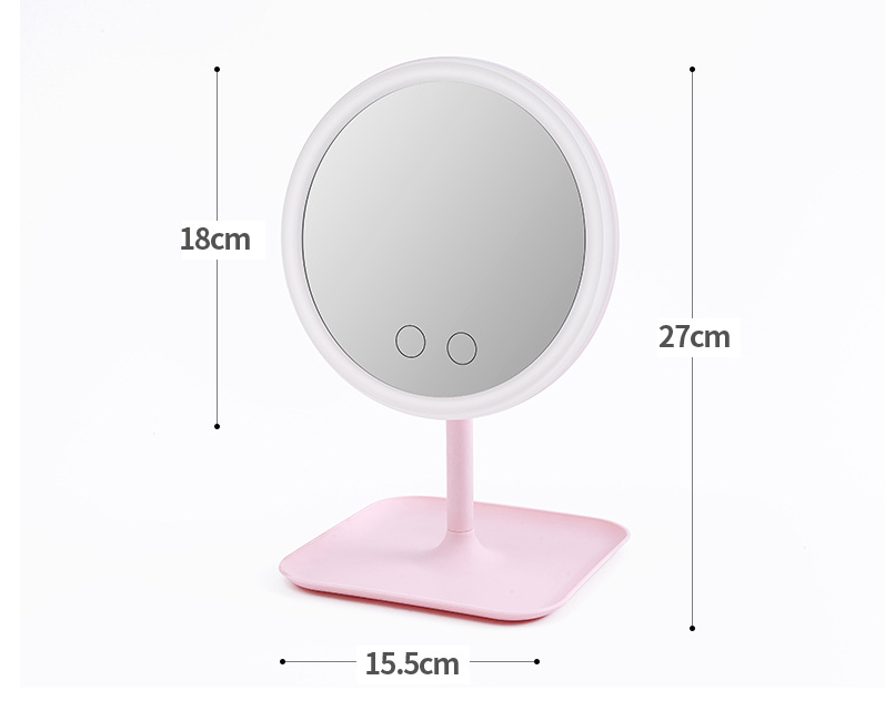 Makeup mirror with led table lamp