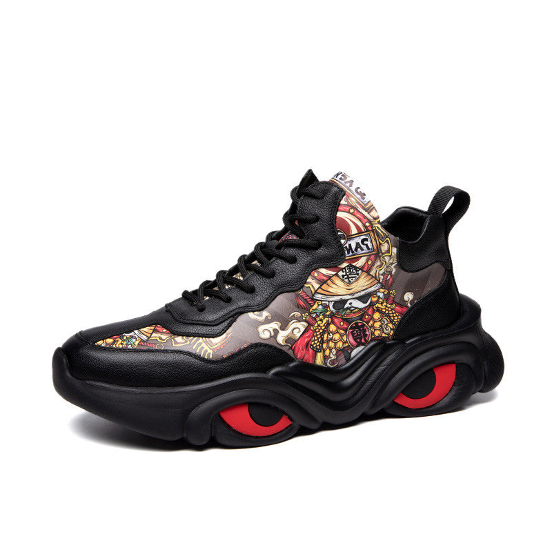 Personalized Korean version of the trend of net red totem casual sports men's shoes