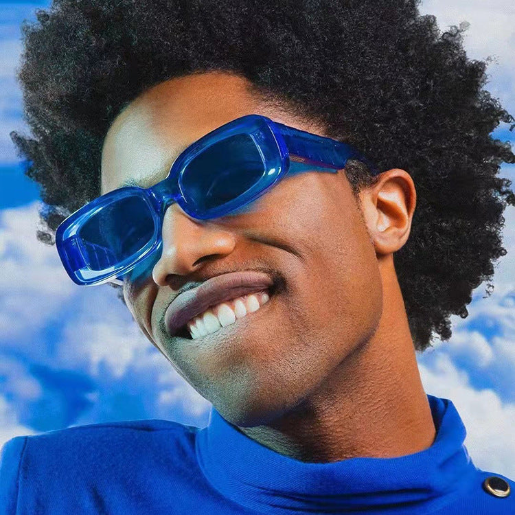 European And American Square Sunglasses Jelly Color Personality