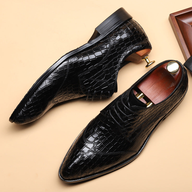 British plaid business dress shoes