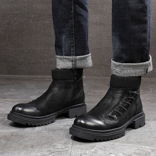 Men's High-top British Style Tooling Boots
