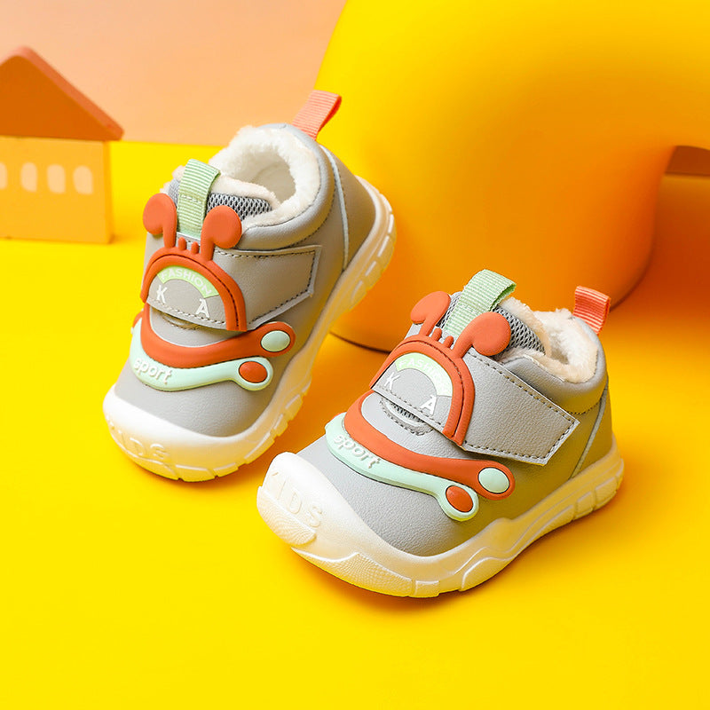 Men's Baby Two Cotton Toddler Shoes Winter Plus Velvet Cotton Shoes Women