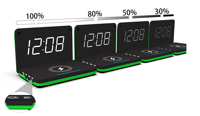 Foldable wireless charging subclock