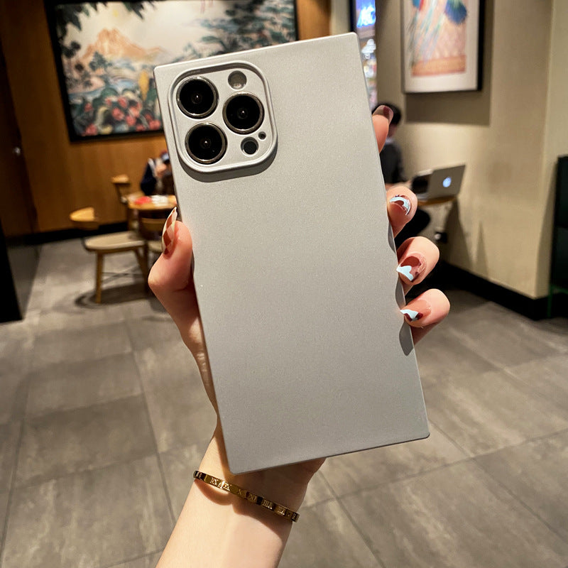 Solid Color Square Precision Pore Silicone Phone Case