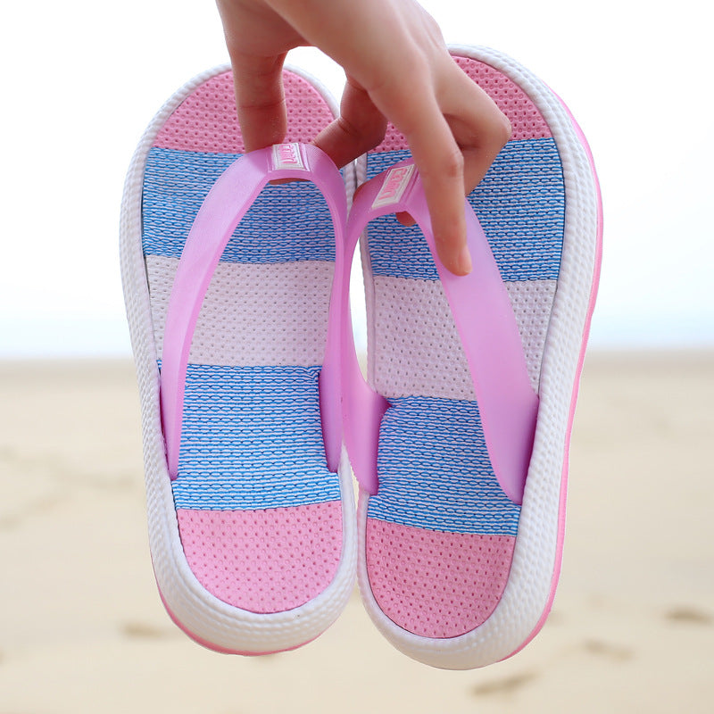 Decompression cushioning anti-skid beach increased flip flops