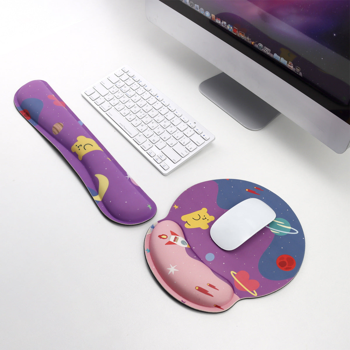 Keyboard Support Milk Silk Fabric Comfortable Feel Office