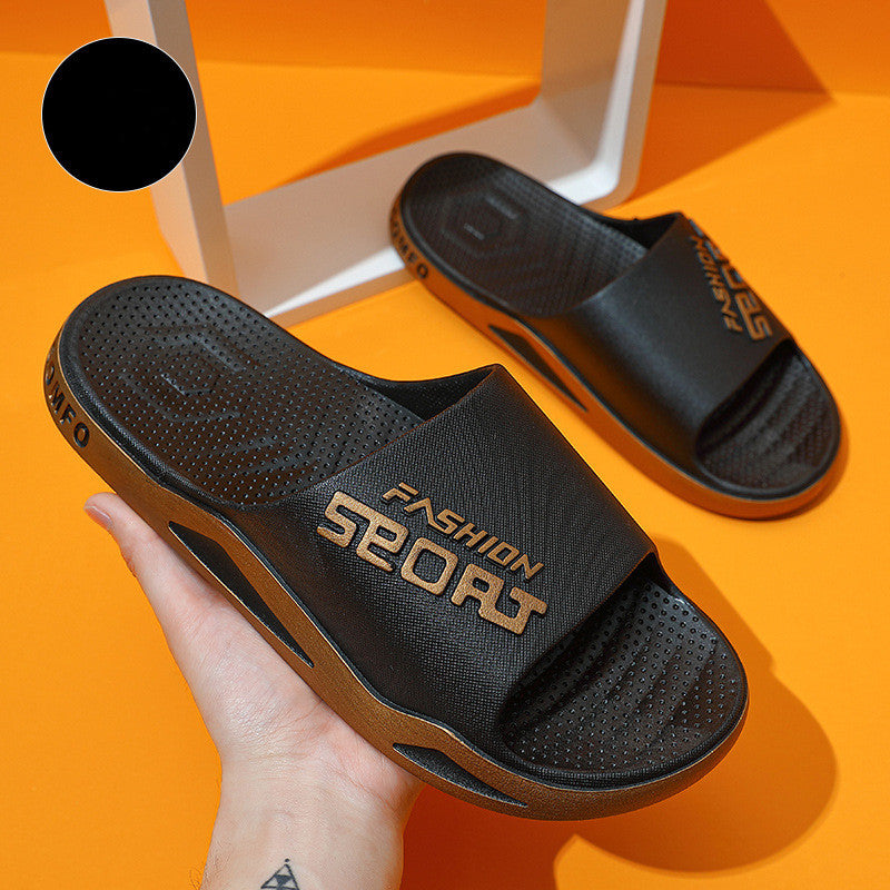 Fashion Home Indoor Bathroom Non-slip Wear-resistant Soft Bottom Couple Sandals And Slippers
