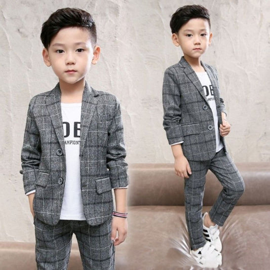 Boy's Suit Two Pieces Children's Casual Small Suit Boys' Clothes