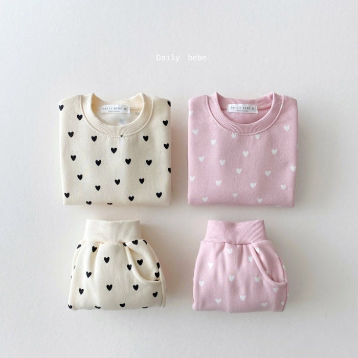 Infant Children's Wear Cotton Sweater Casual Suit