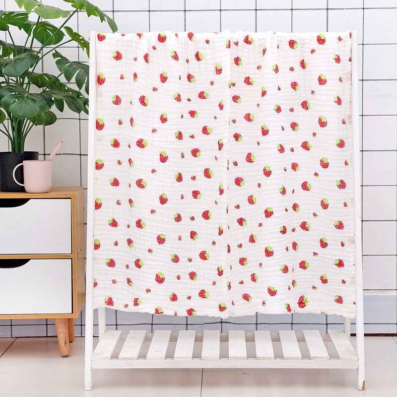 Baby Bath Towel With Six-layer Seersucker Quilt Soft