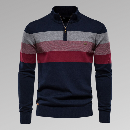 Europe And America's New Men's Chest Stand Collar Sweater