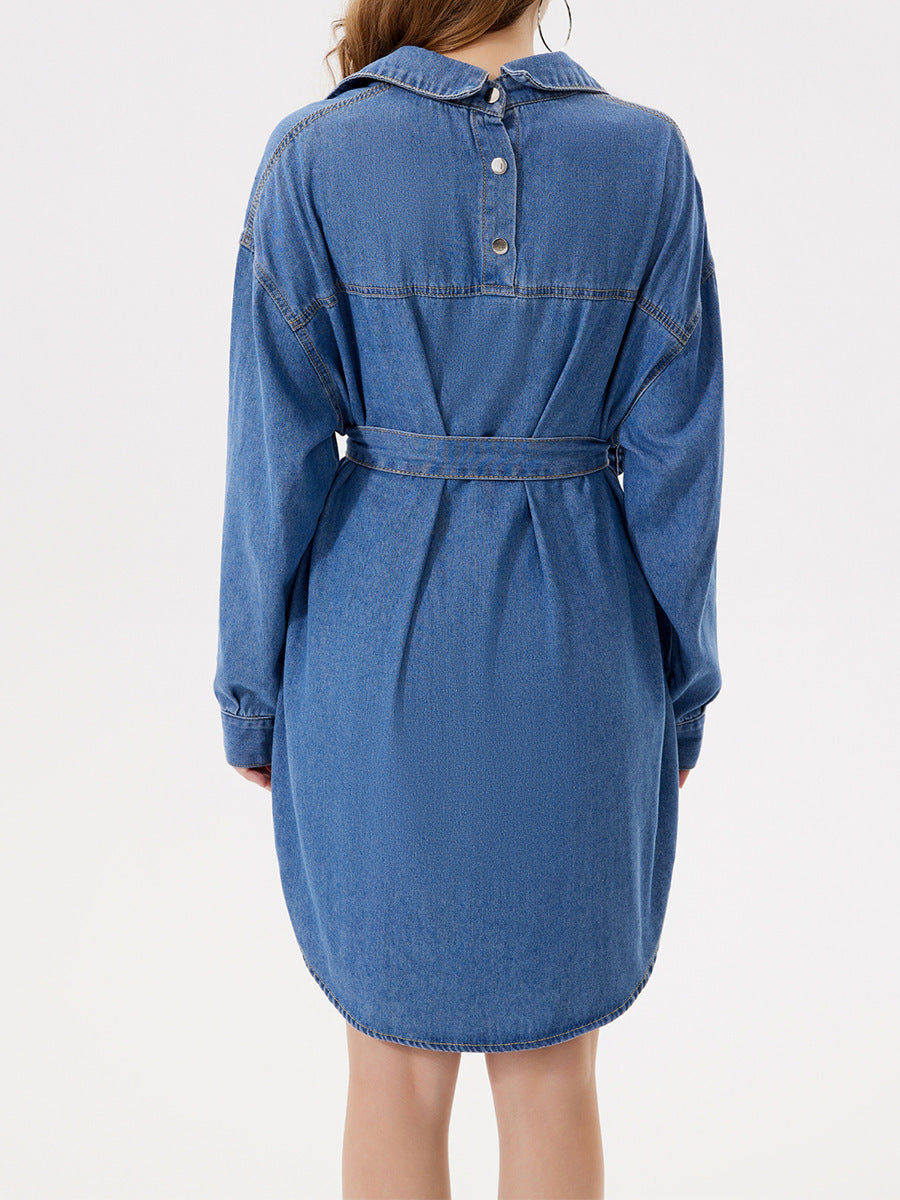 Stylish Casual Versatile Tie-waist Backless Multi-wear Baggy Shirt