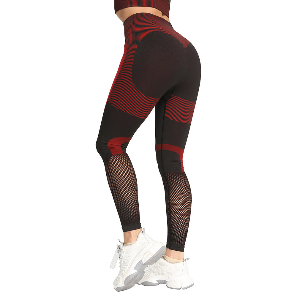 Hip-Lifting Slim AB Yarn Seamless Hollow Yoga Suit