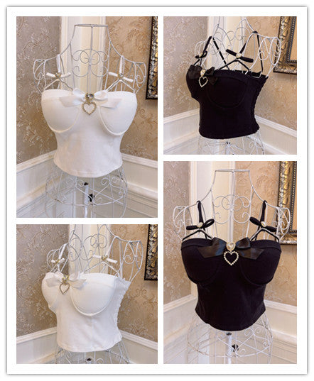 Diamond Bow Slim Slim Vest Short Suspender