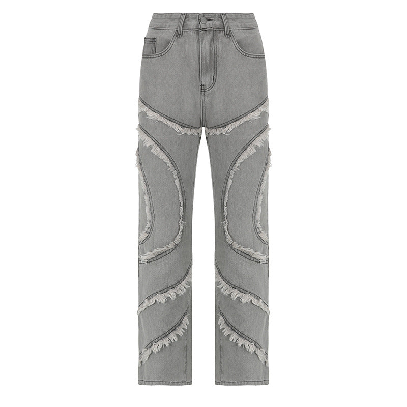 Trendy Three-dimensional Fringe Fashion Hip Lift Pants