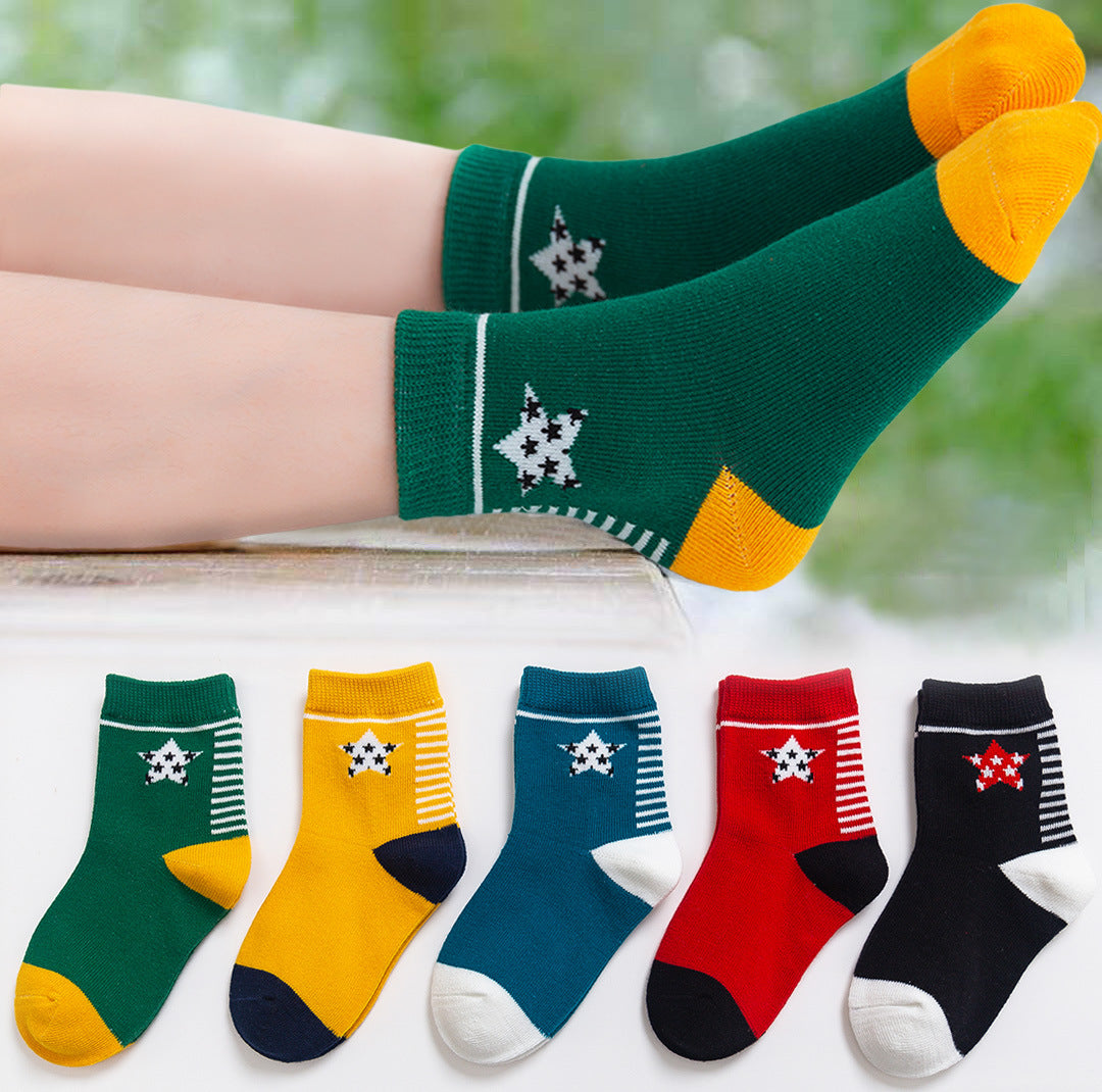 Middle Tube Cotton Socks Winter Baby Sports Cartoon Girls Students Boys