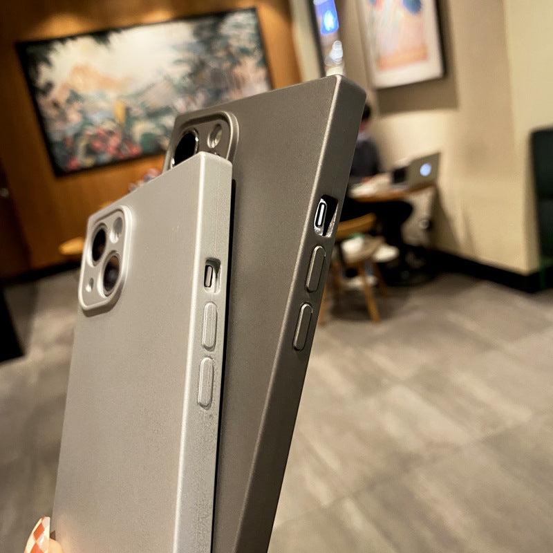 Solid Color Square Precision Pore Silicone Phone Case