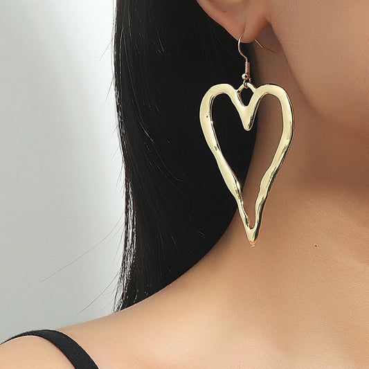 European And American Ins Personality Irregular Love Earrings