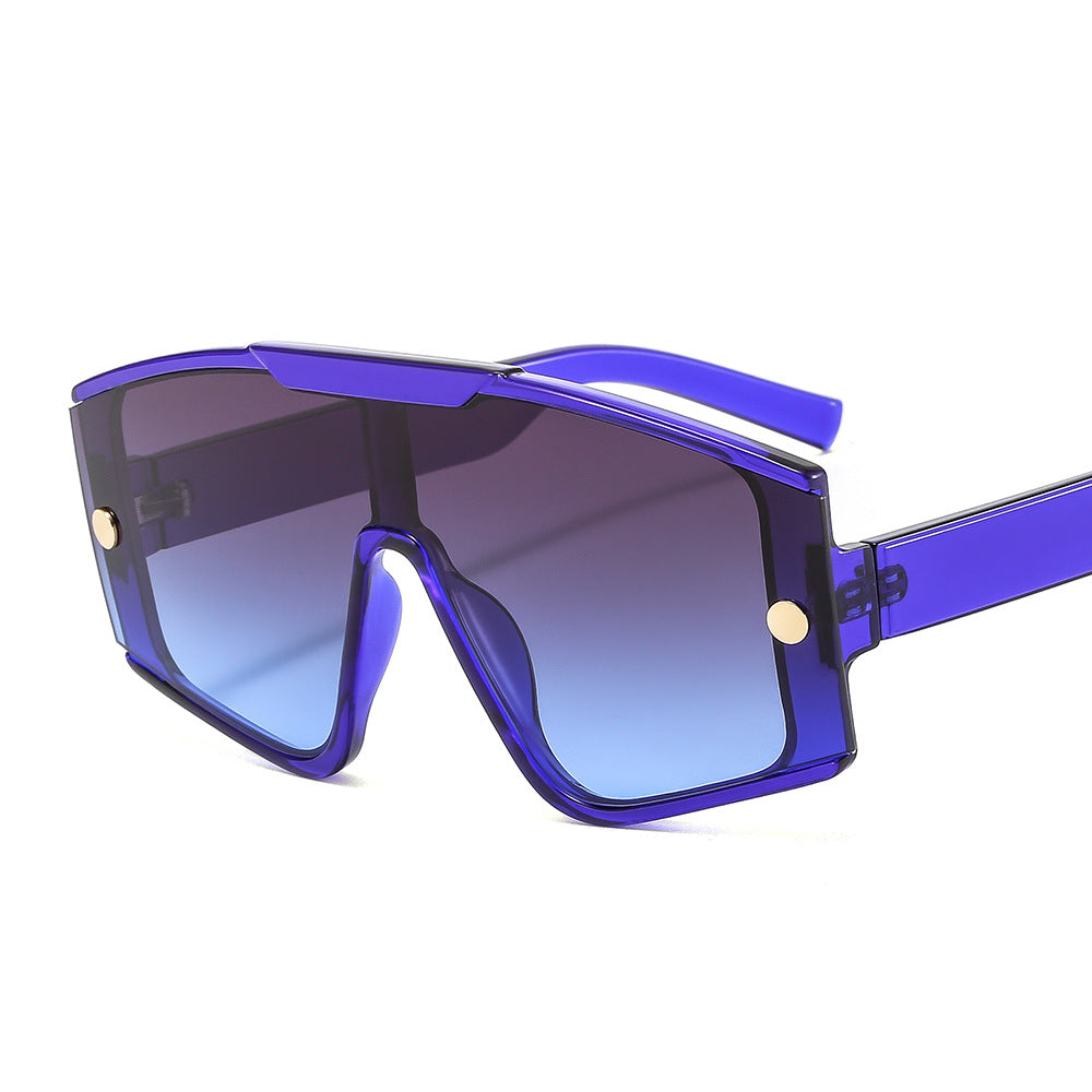 Large Frame One-piece Sunglasses Men And Women Uv400