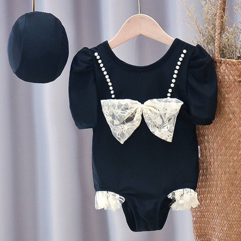 Children's Swimsuit Girls Long-sleeved Baby Girl One-piece Swimsuit Summer