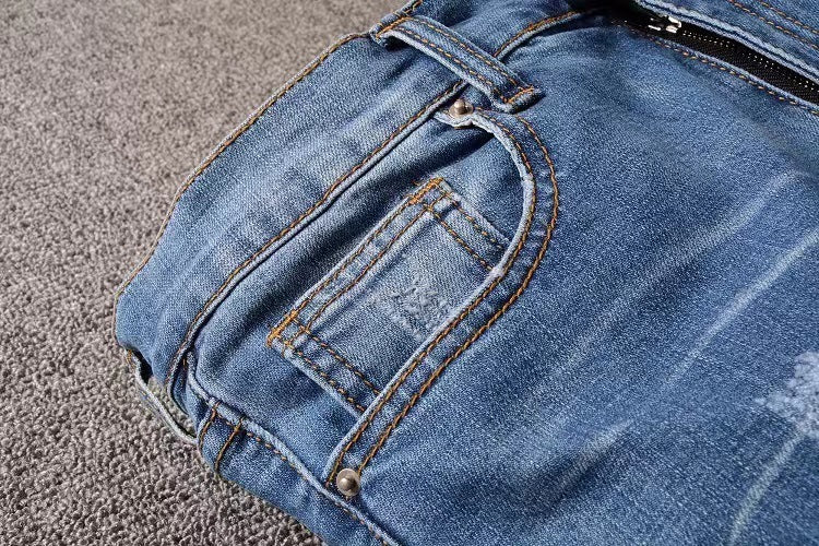 Men's Slim European Style Denim Trousers