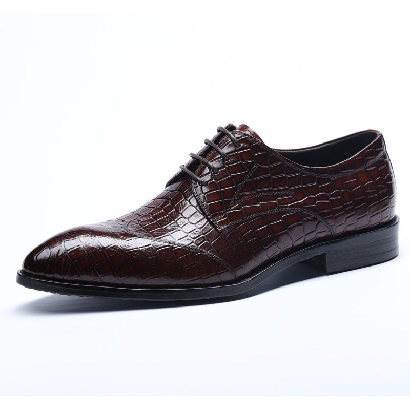 British plaid business dress shoes