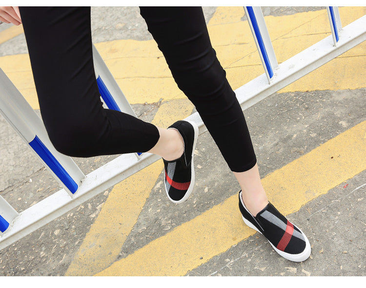 Women's high-top canvas shoes