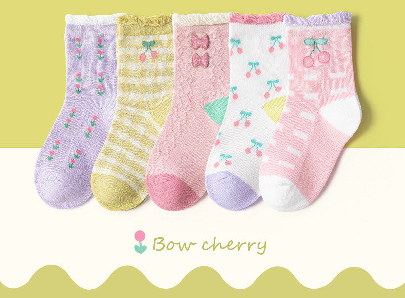 Cute Cartoon Baby Cotton Boys And Girls Princess Wind Tube Socks